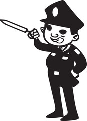 Obraz premium Detailed drawing of law enforcement officers working together to inspect and secure a suspicious area for public safety