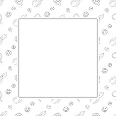 construction frame. doodle construction tool square frame. hand drawn construction frame background. construction tool background