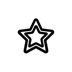 Obraz premium Double star outline icon, vector symbol for rating or favorite 