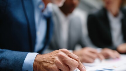 Group discussing risk assessment and opportunity analysis for global business plan