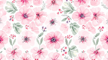 Abstract floral art background vector. Botanical watercolor hand drawn flowers paint brush line art. Design illustration for wallpaper, banner, print, poster, cover, greeting and invitation card.