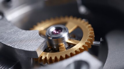 Steel gear mechanism showing precise engineering craftsmanship inside motor system