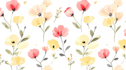 Spring floral in watercolor vector background. Luxury wallpaper design with pink flowers, line art, golden texture. Elegant gold blossom flowers illustration suitable for fabric, prints, cover.