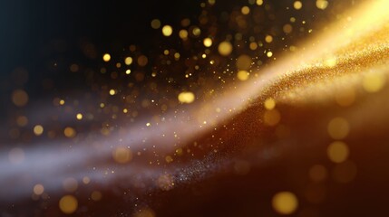 Abstract background of glowing particles in motion, like dust motes in sunlight. Dreamy, magical.