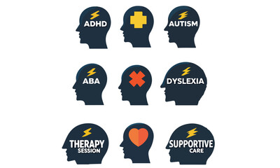 Dyslexia Awareness Icons & Ribbon