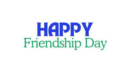 Happy friendship day text with glowing effect on black background