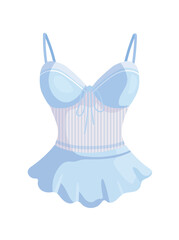 Swimming suit. Flat vector clipart, illustration with isolated background.