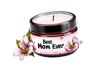 Handcrafted candle with floral design for special occasions