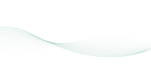 Dynamic particle waves in a blue halftone a flowing dot curve against a white backdrop, embodying technology, sound, music, and modern aesthetics. technology, science, innovation concepts	