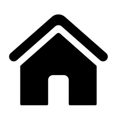 Minimalist home icon silhouette in solid black. A versatile vector graphic for real estate branding, web design, and user interface elements.