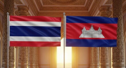 Political alliance visualization showcasing thailand and cambodia bilateral connection in