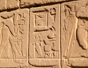 Ancient Egyptian bas-relief carvings