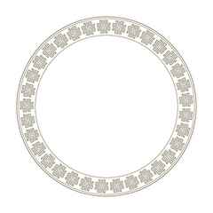 Decorative round frame in greek style.
