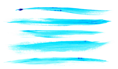 Set grunge brush strokes blue glitter paints isolated on white	