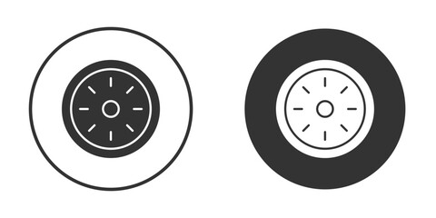 Kiwi icon in trendy flat design versions in black and white.