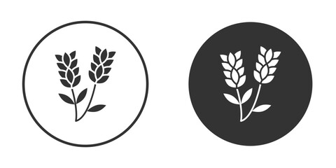 Lavender icon in trendy flat design versions in black and white.
