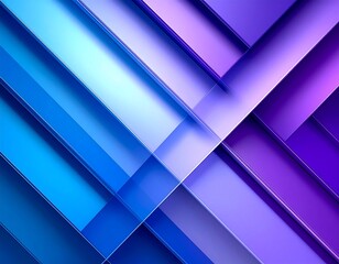 Obraz premium Abstract geometric shapes in shades of blue and purple