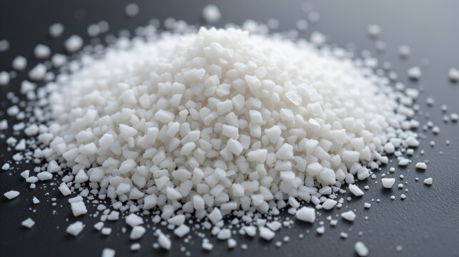 Eat less salt in order to reduce blood pressure or hypertension risk with sprinkled salt on dark background