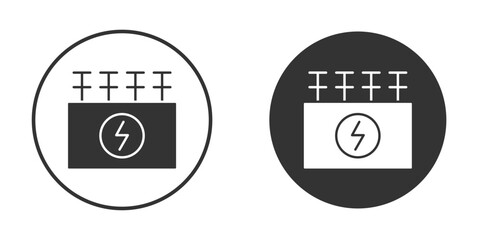 Transformer icon in trendy flat design versions in black and white.