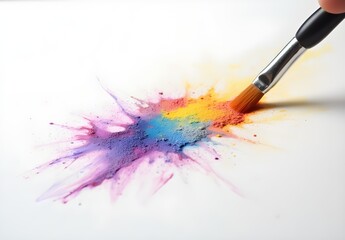 Fototapeta premium Vibrant Color Explosion with Brush Strokes