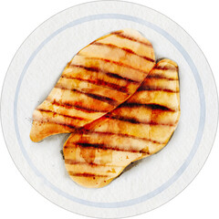 watercolor chicken breast