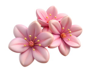 floating 3d sakura flower petals