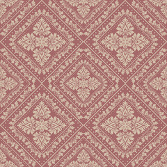 Vintage floral pattern, white isolate background