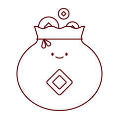 Lucky Money Bag Vector Illustration