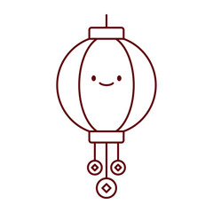Flat Chinese Lantern Vector Icon
