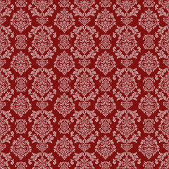 Elegant red floral wallpaper pattern design