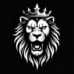 Obraz premium the lion king roars mascot logo