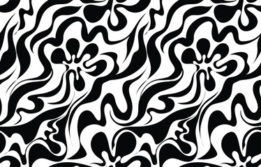 Seamless zebra and flowers pattern. Textile print pattern design.