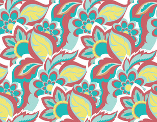Seamless abstract pattern. Hand draw paisley pattern