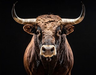 Close-up of a bull's head