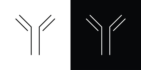 Antibody icon. Editable stroke line icons