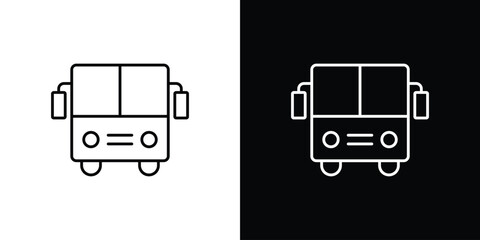 Bus icon. Editable stroke line icons