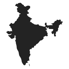 Obraz premium India Map Silhouette