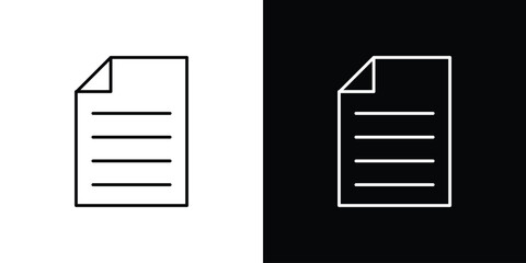 Document icon. Editable stroke line icons