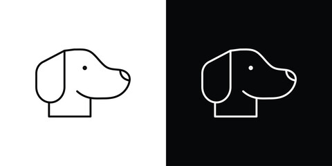 Dog icon. Editable stroke line icons