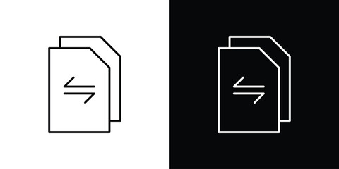 File transfer icon. Editable stroke line icons