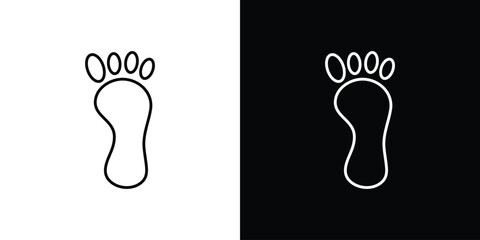 Footprint icon. Editable stroke line icons