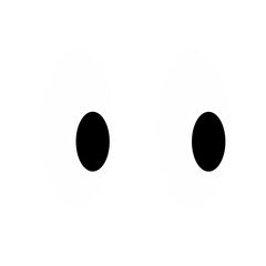 Cartoonish Simple Pair of Eyes Element Graphic Icon