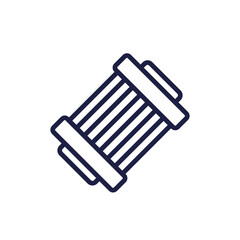 Air filter icon, line pictogram on white