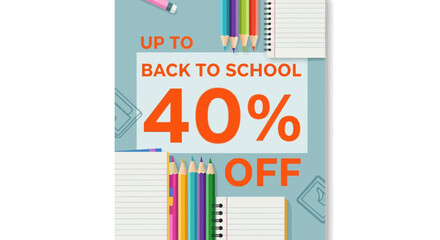 Score amazing savings with up to 40% off essential school supplies and stationery, perfect for back-to-school promotions and educational discounts.