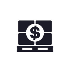 wholesale icon with boxes on white