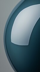 Fototapeta premium A close-up image of a glossy, curved, dark blue object with a smooth surface and a bright white reflection.