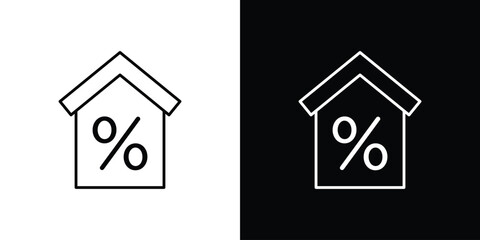 Mortgage icon. Editable stroke line icons
