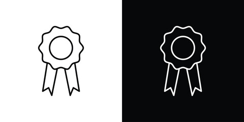 Rosette icon. Editable stroke line icons