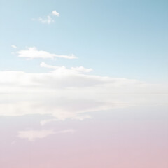 sky and clouds,  Tranquil Lake Scene - Perfect Water Reflection Art.png