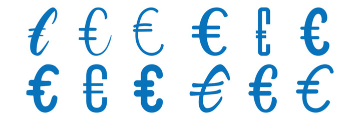 Euro Icon Outline vector sign